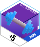 Beat Yesterday Expert Strength 2025
1 points
badge_158FBA556DA841B4B19E784D9249FA70_sml.png
#2656